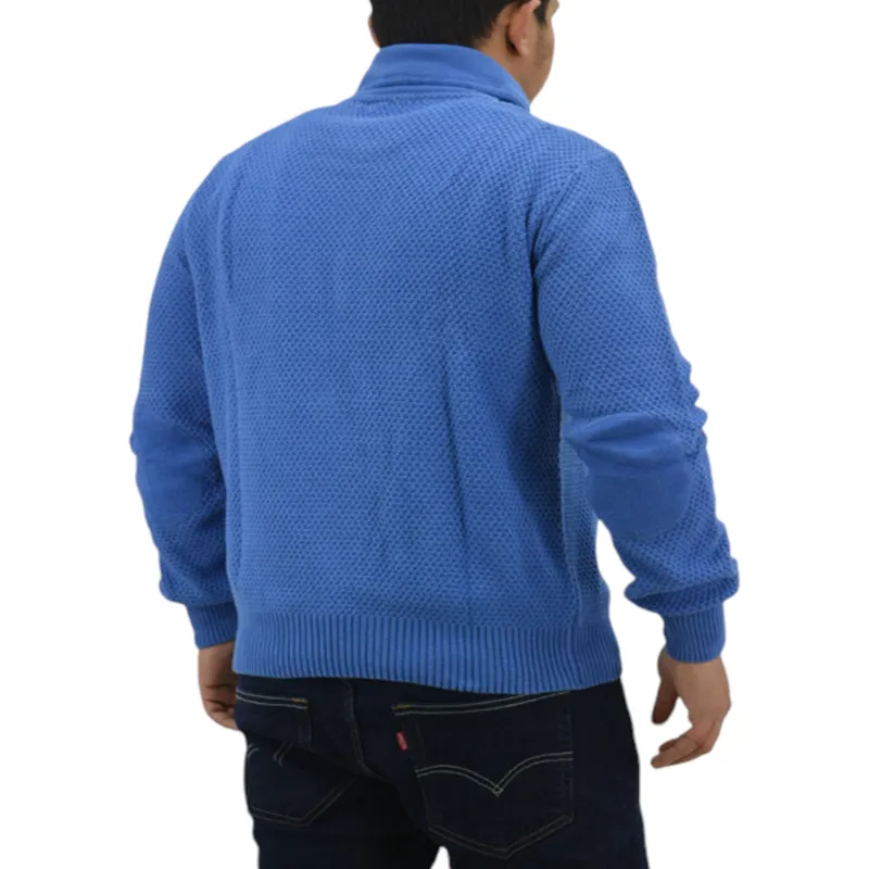 mens pullover jumper slim fit knitwear cotton top blue0
