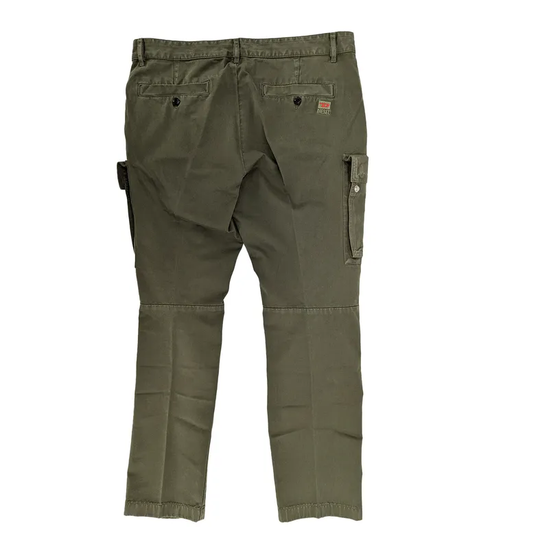 diesel p-cor a10372 mens cargo trousers regular fit tapered leg cotton pant w360