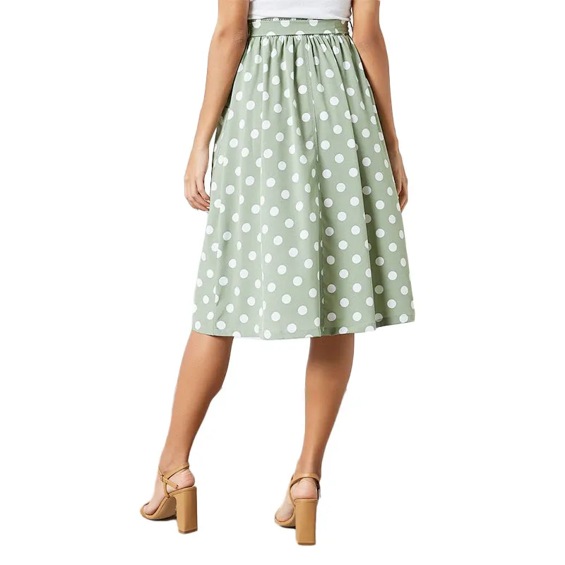 brave soul mora womens midi skirts stretch light green0