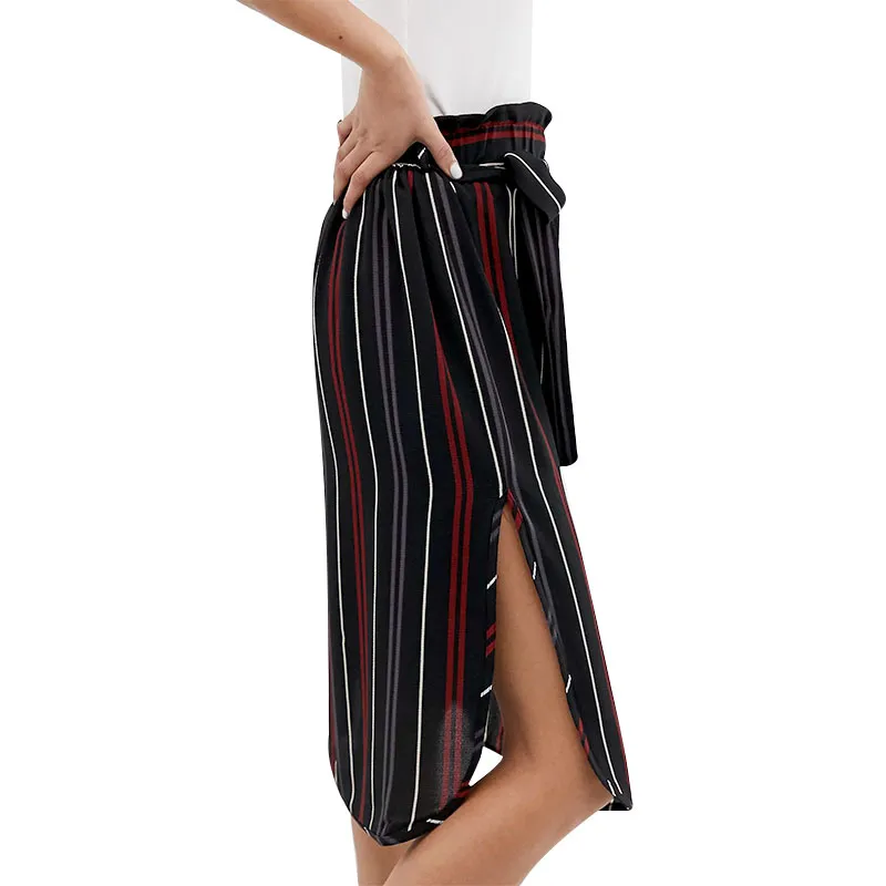 brave soul vixen womens midi skirts striped mid rise black0
