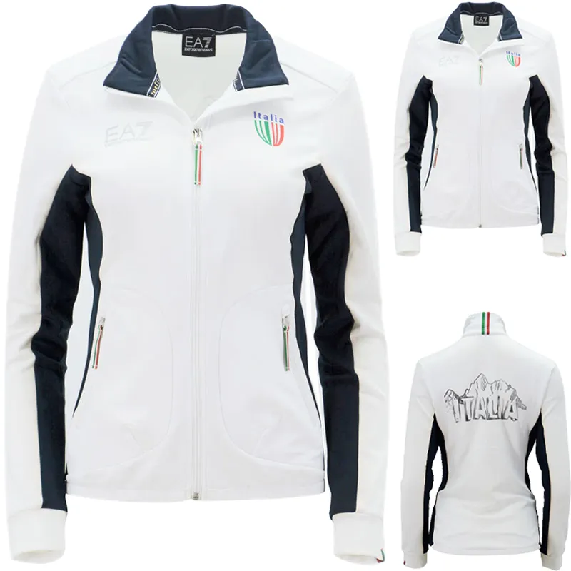 Armani Ea7 Emporio 284457 3a905 Womens Jackets White Top Brand Outlet UK