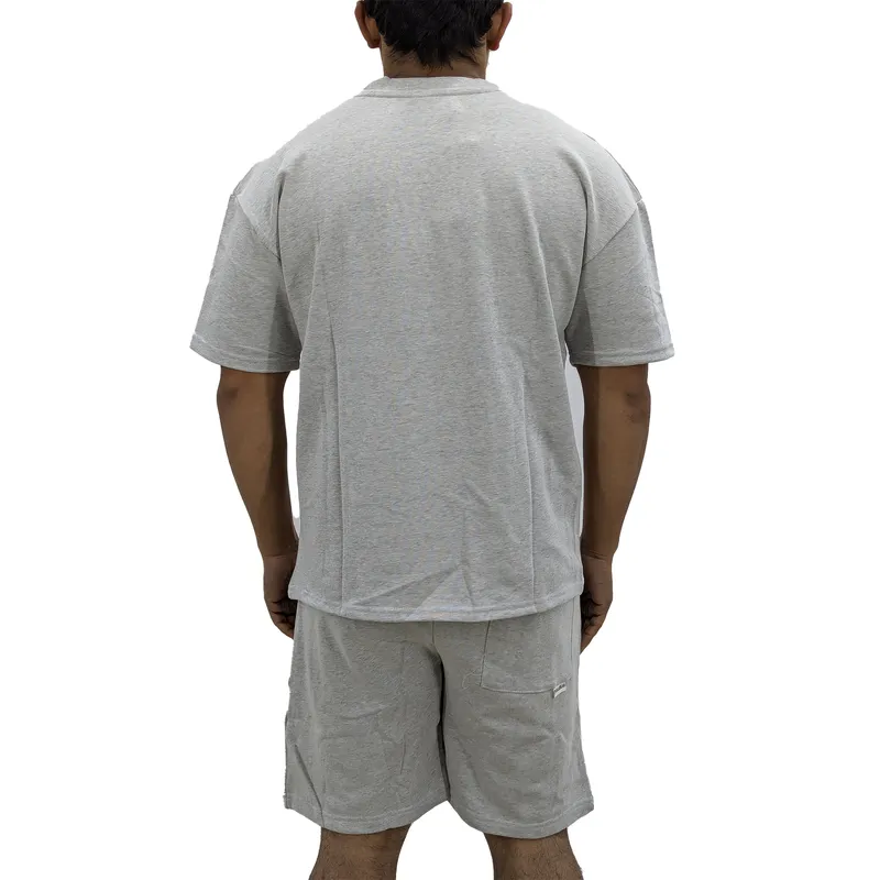 pull & bear mens t shirt shorts set cozy nightwear bottom top grey0