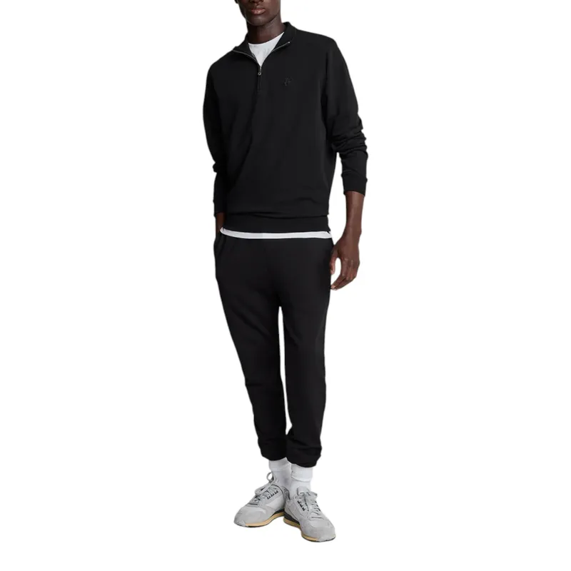 lyle & scott ml2022ton tonal eagle half zip mens jet black0