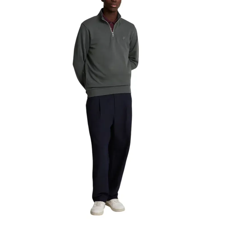lyle & scott ml2022ton tonal eagle half zip mens gunmetal0