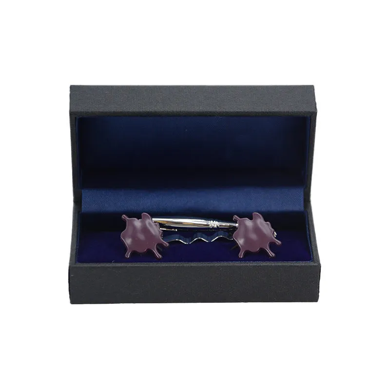 original penguin men's shirt cufflinks and tie clip set brown0