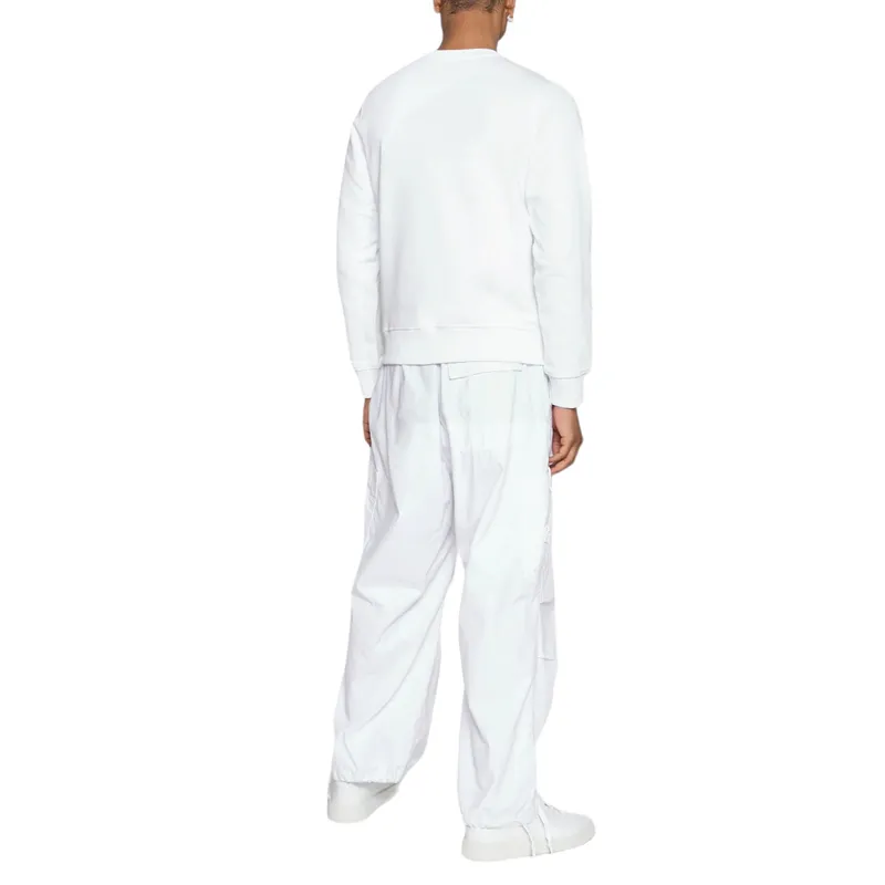 diesel s ginn mens sweatshirt crew neck regular fit white0