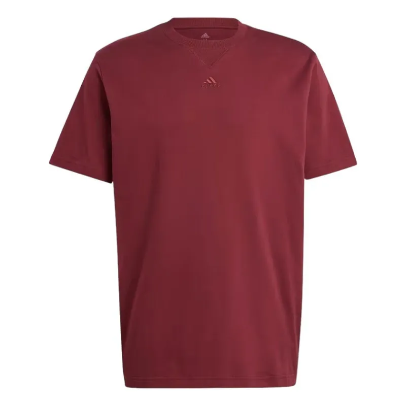 adidas ic9793 mens crew neck t shirt all season tee maroon0
