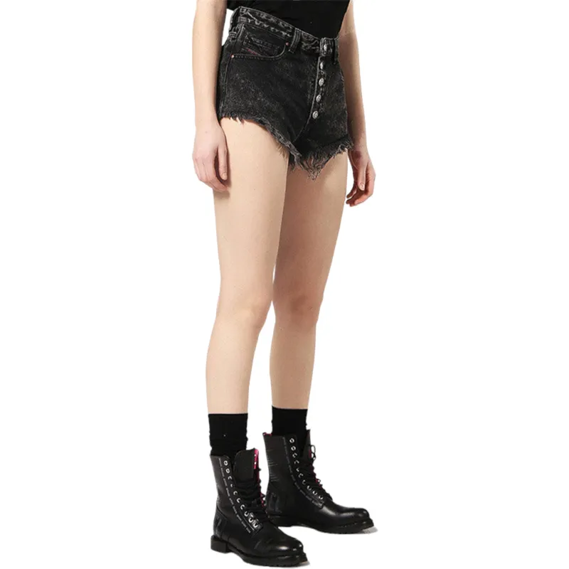 diesel de ginger womens denim shorts charcoal black0