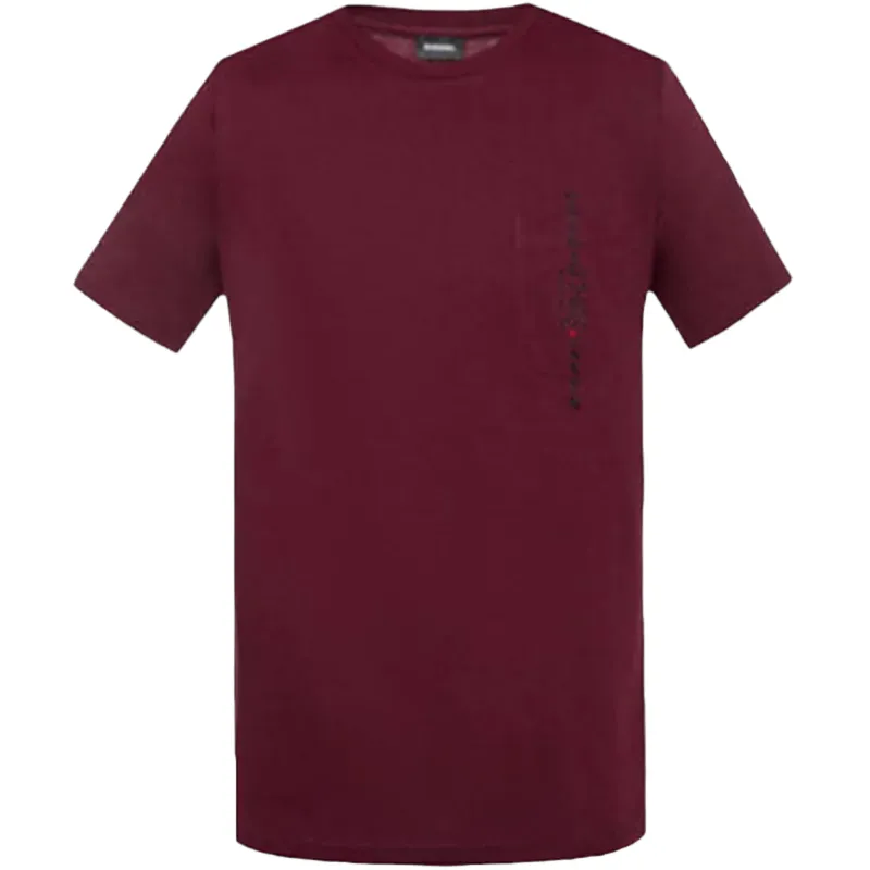 diesel t just pocket mens t-shirt short sleeve  burgundy,0