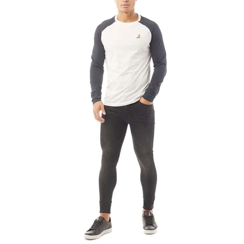 brave soul mens long sleeve t shirts tee new grey and navy0