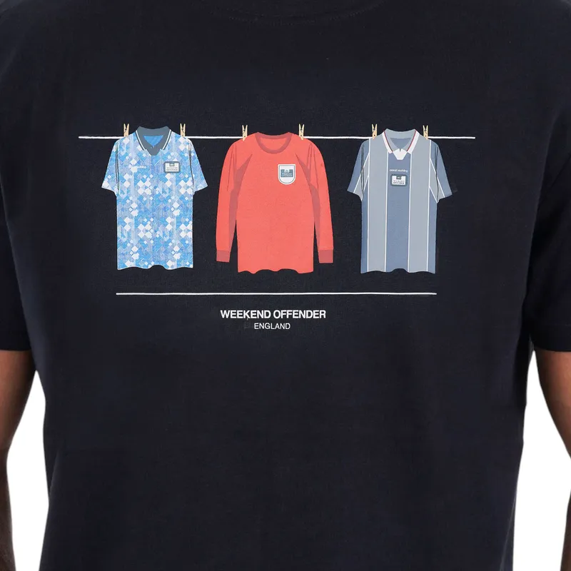 weekend offender england away mens t shirts crew neck navy0