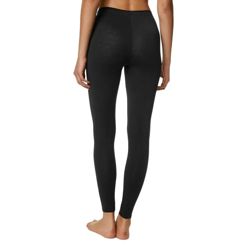 ex m&s womens leggings plain stretchy heatgen thermal black short0