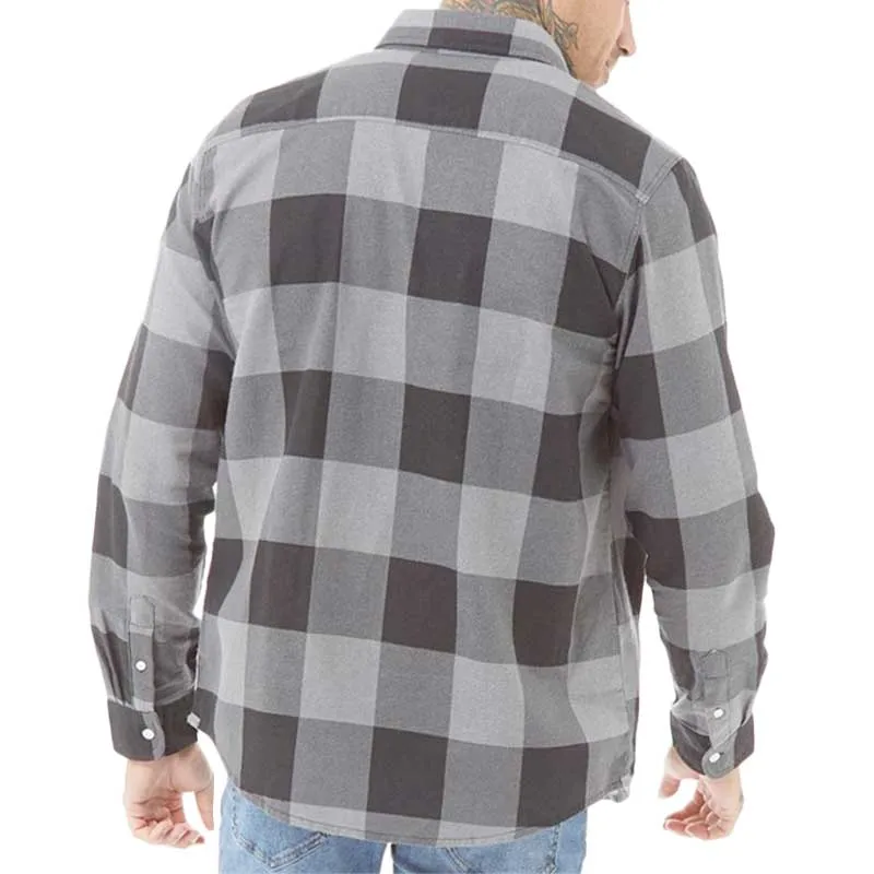 mens check shirts lumberjack soft flannel top grey0