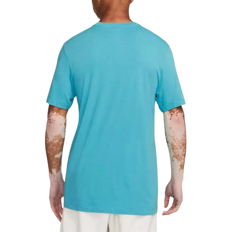 nike mens club t shirts athletic retro tee aqua blue0