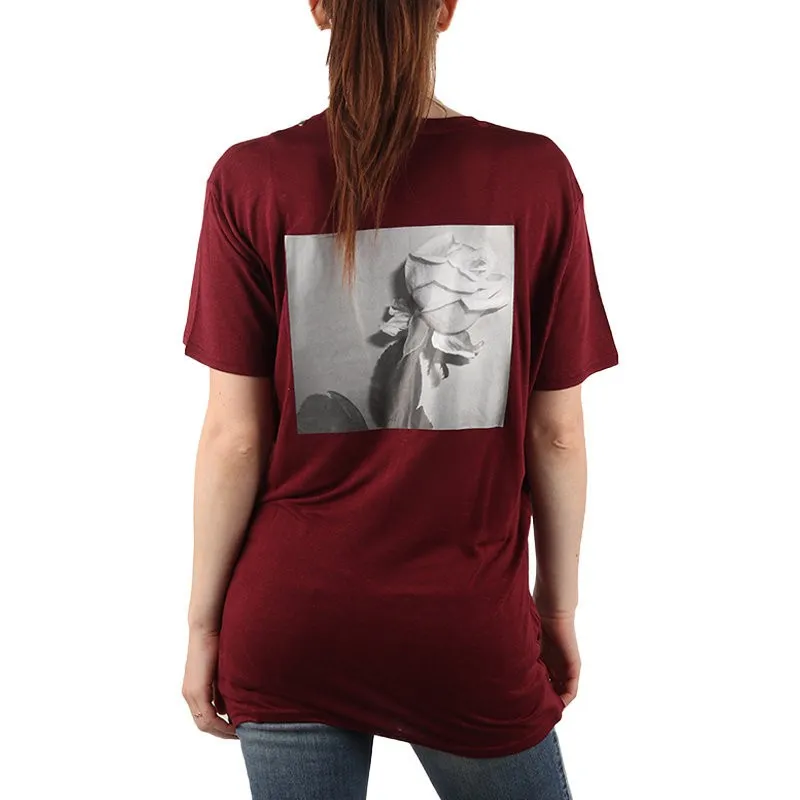 diesel t rachel p womens t-shirt lyocell crew neck burgundy0