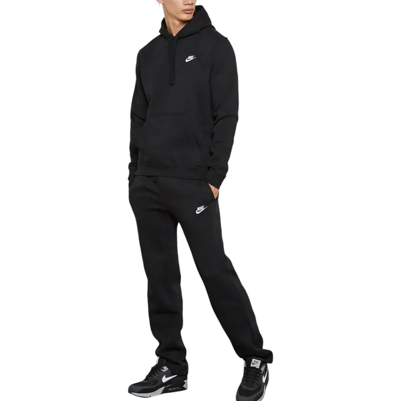 nike bv2654 mens tracksuits club fleece hoodie jogger loose fit sportswear black0