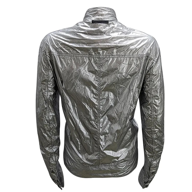 diesel jat matal womens biker jackets winter coat silver0