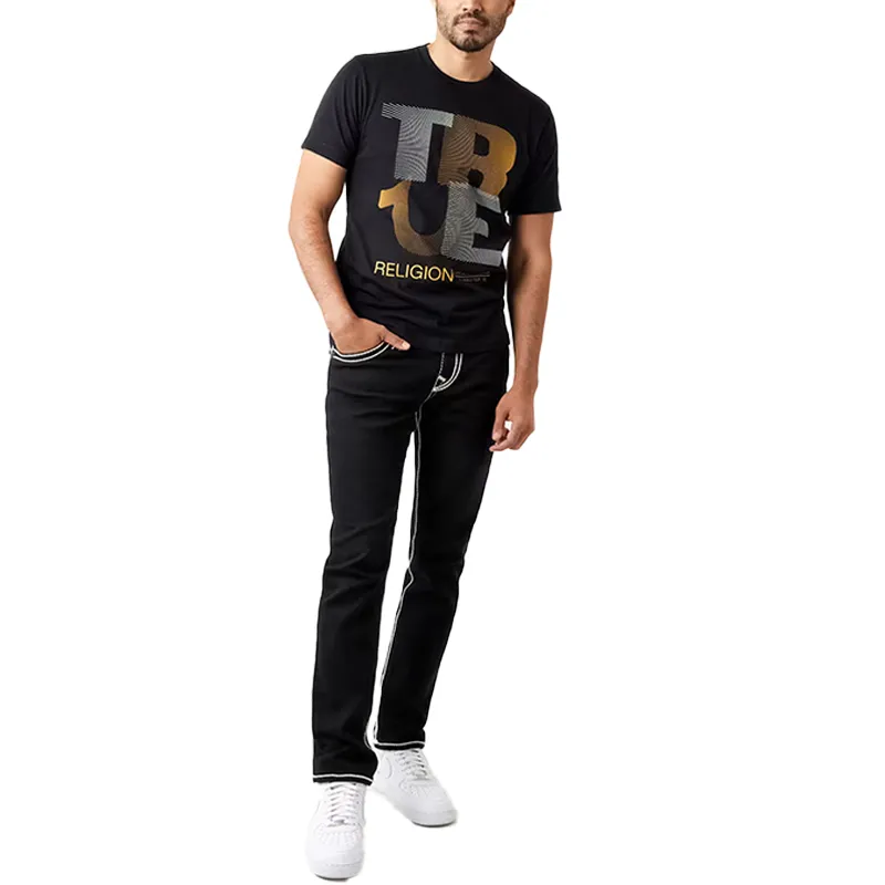 true religion 107588 mens t shirts short sleeve buddha tee black0