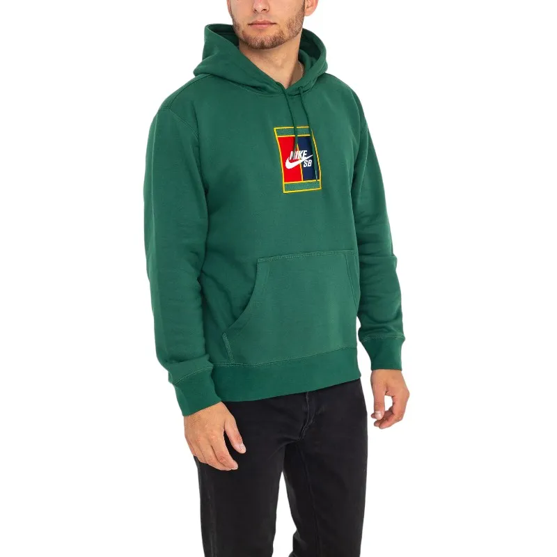nike mens fleece hoodie green sb court logo0