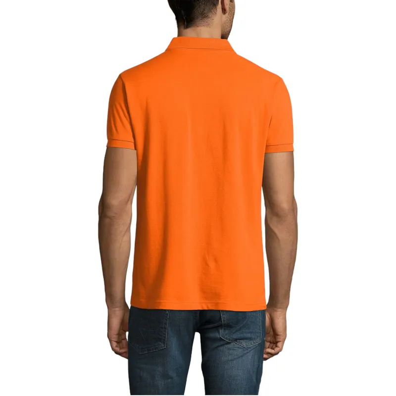 mens polo shirts regular fit casual summer cotton tee orange0