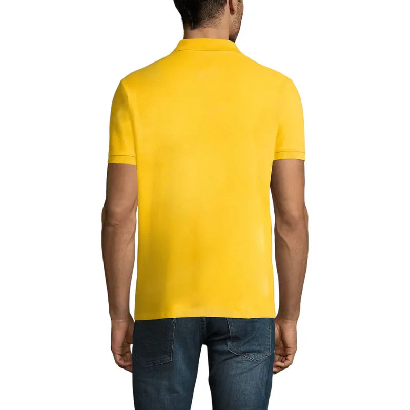 mens polo shirts regular fit casual summer cotton tee yellow0