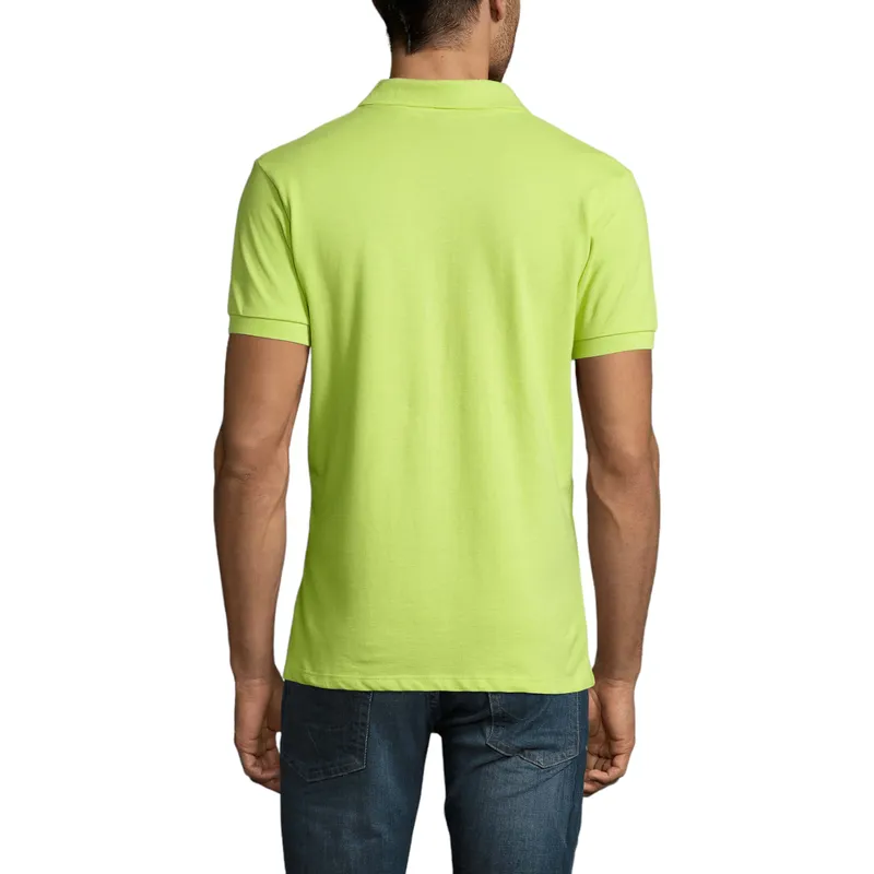 mens polo shirts regular fit casual summer cotton tee lime0