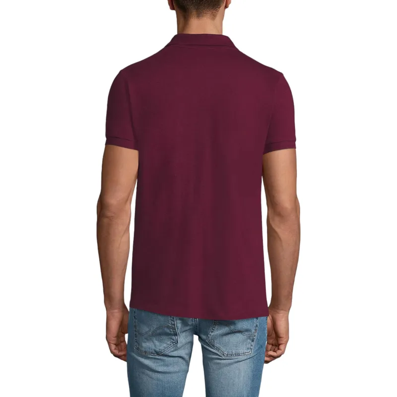mens polo shirts regular fit casual summer cotton tee maroon0