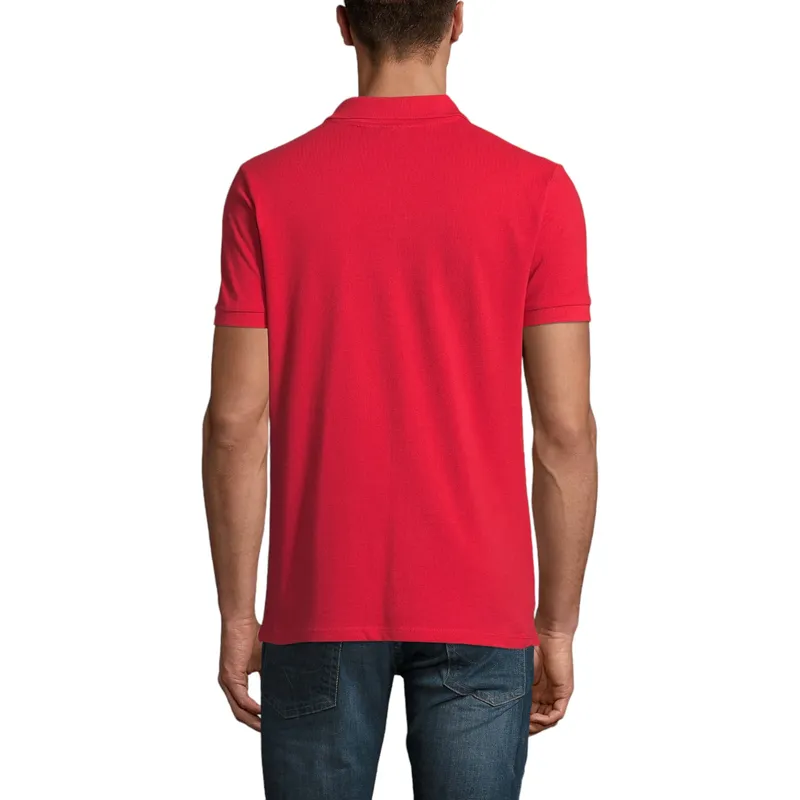 mens polo shirts regular fit casual summer cotton tee red0