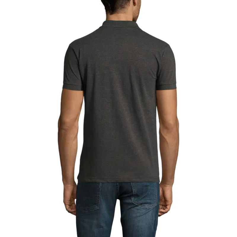 mens polo shirts regular fit casual summer cotton tee charcoal0