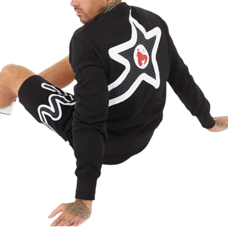 money sig star mens fleece shorts gym sports casual bottom0