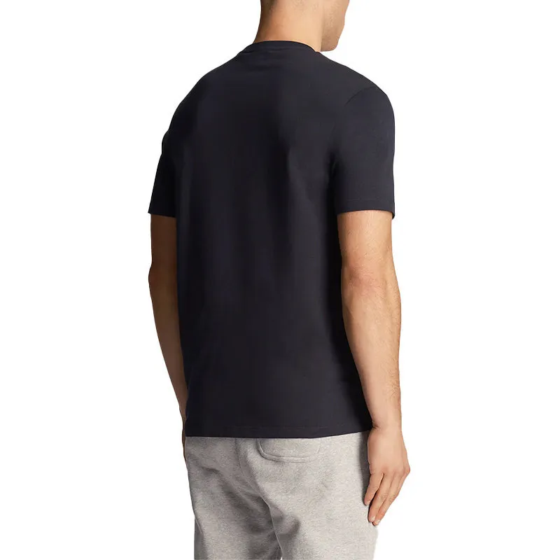 lyle & scott mens short sleeve t shirts regular fit top dark navy0
