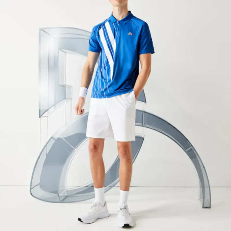 Lacoste Dh2241 Mens Polo Shirt Blue Tennis Jersey - Top Brand Outlet UK