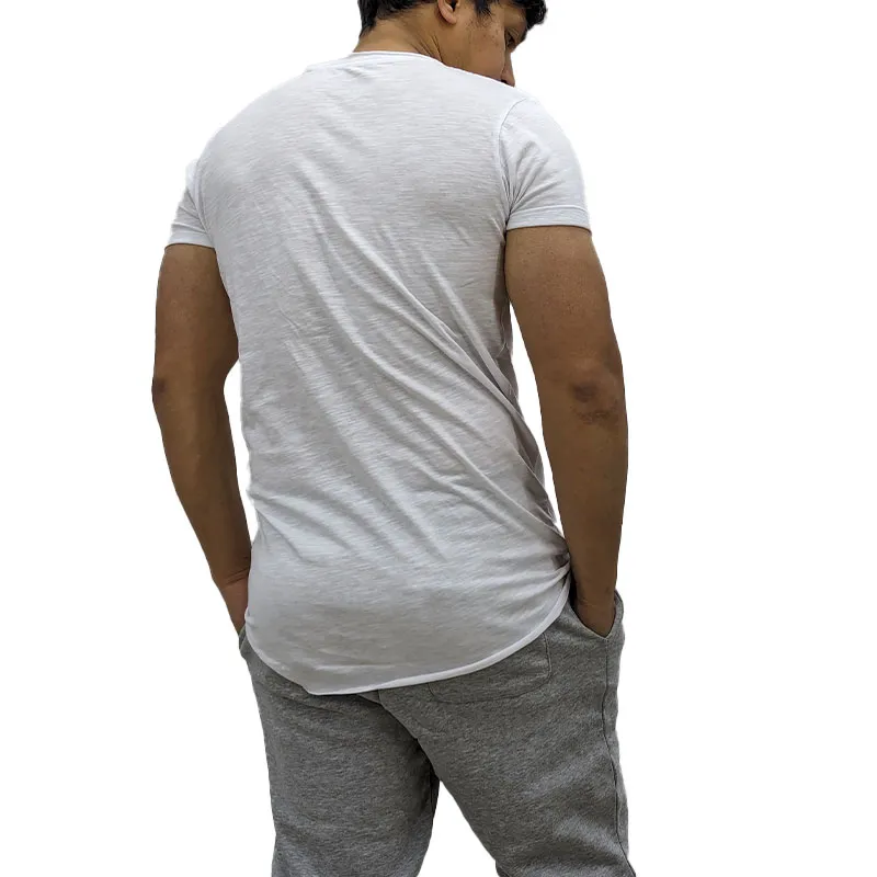 mens t shirts short sleeve gym tee summer longline t shirt white0
