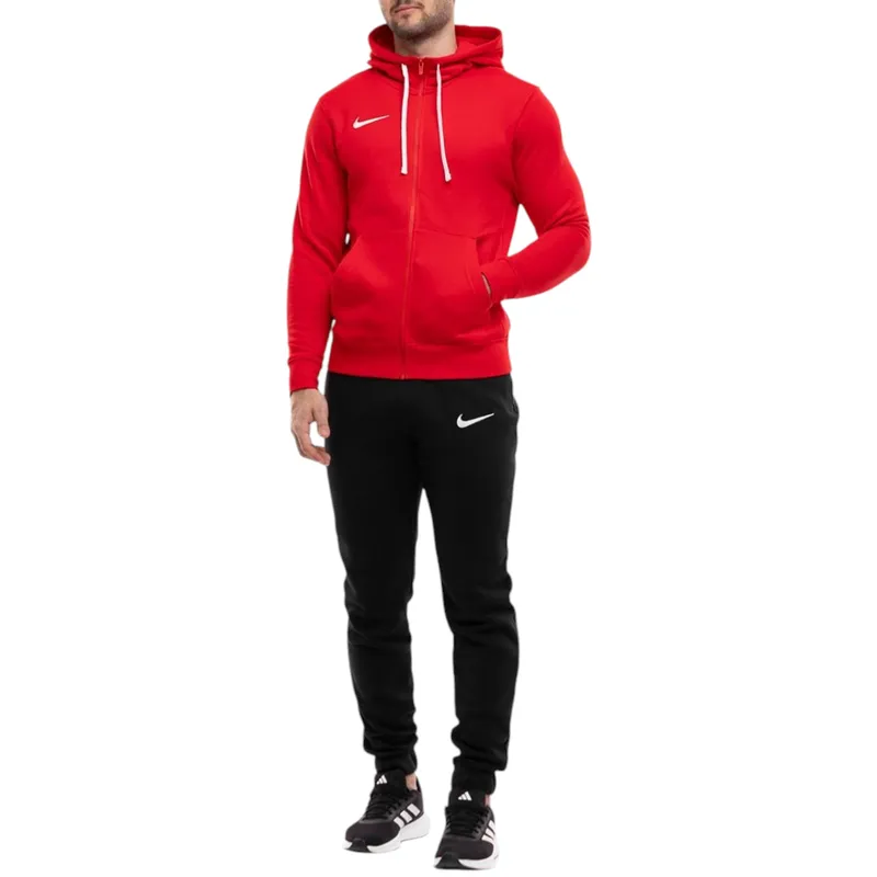 nike cw6887 mens fleece hoodie long sleeve red0