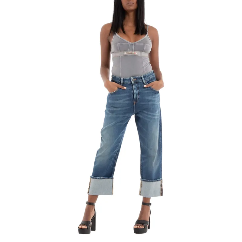 diesel 1999 007l1 womens denim jeans loose fit blue pants9
