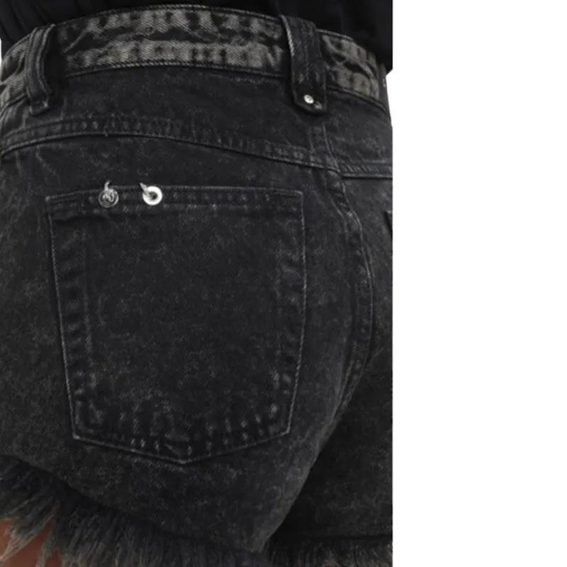 diesel de ginger womens denim shorts charcoal black9