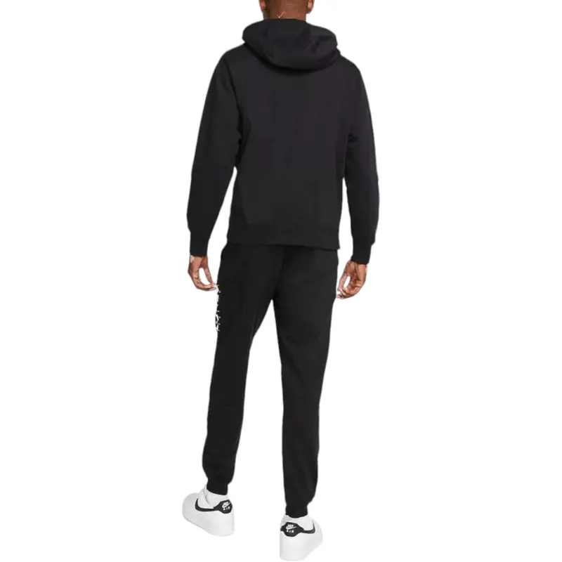 nike mens full tracksuits sweat black hoodie jogger10