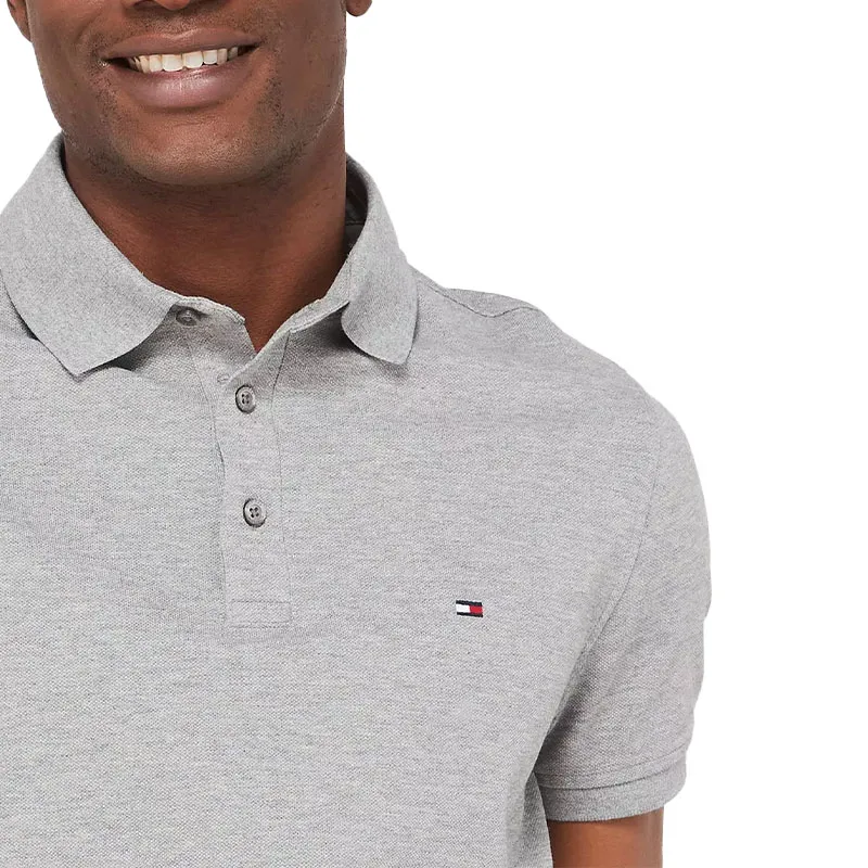 tommy hilfiger mens polo shirt core 1985 slim fit light grey1