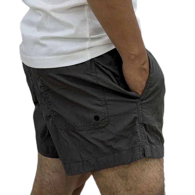 mens swimming shorts surf shorts length trunks beachwear steel grey1