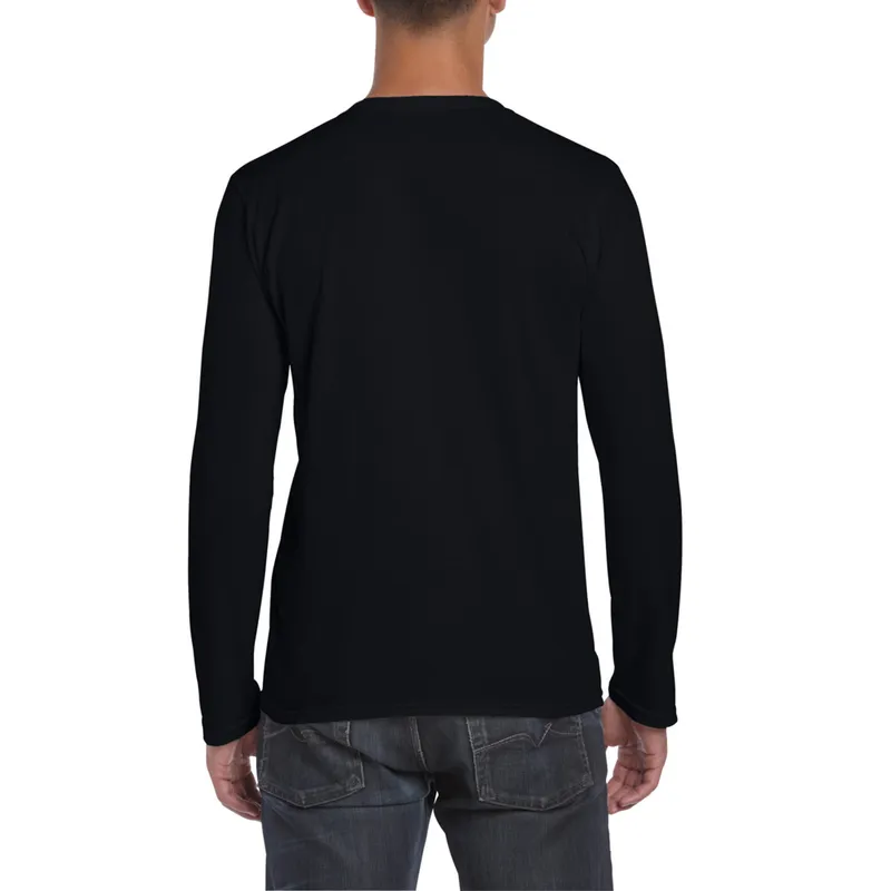 mens long sleeve basic t shirts extra long plain slim fit black1