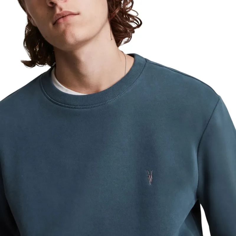 all saints reven mens sweatshirts pullover jumper teal blue1