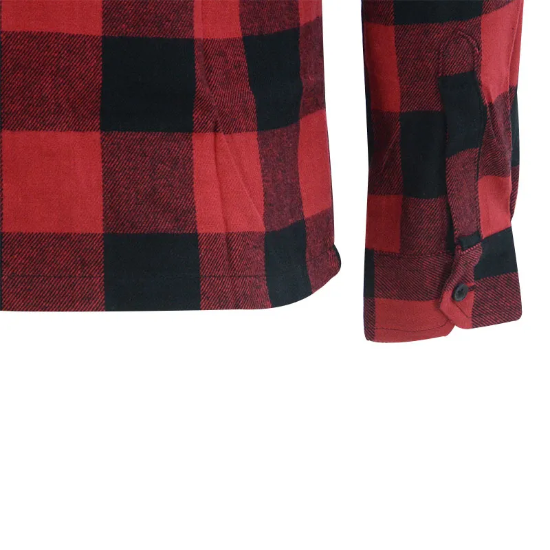 euroclips mens chess check shirts regular casual red and black1