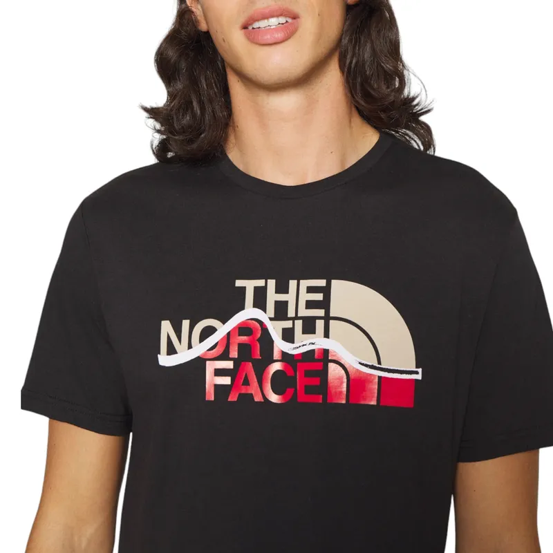the north face mens t shirts ss mountain line tee black1