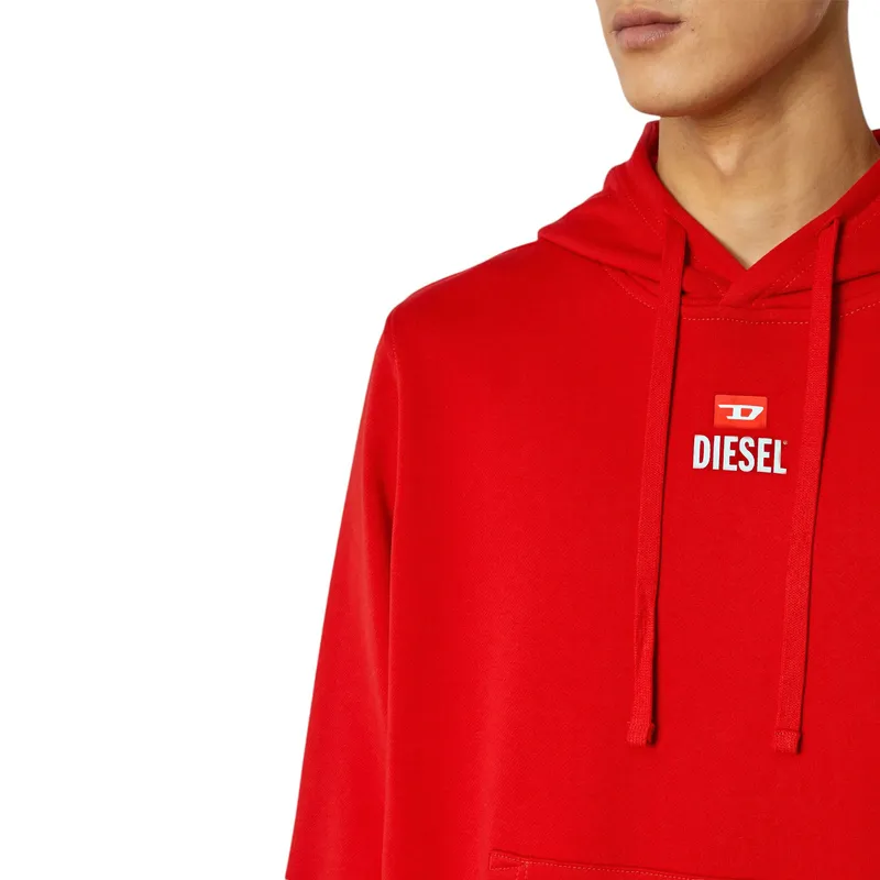 diesel s-ginn rgead mens pullover hoodie oversized red1