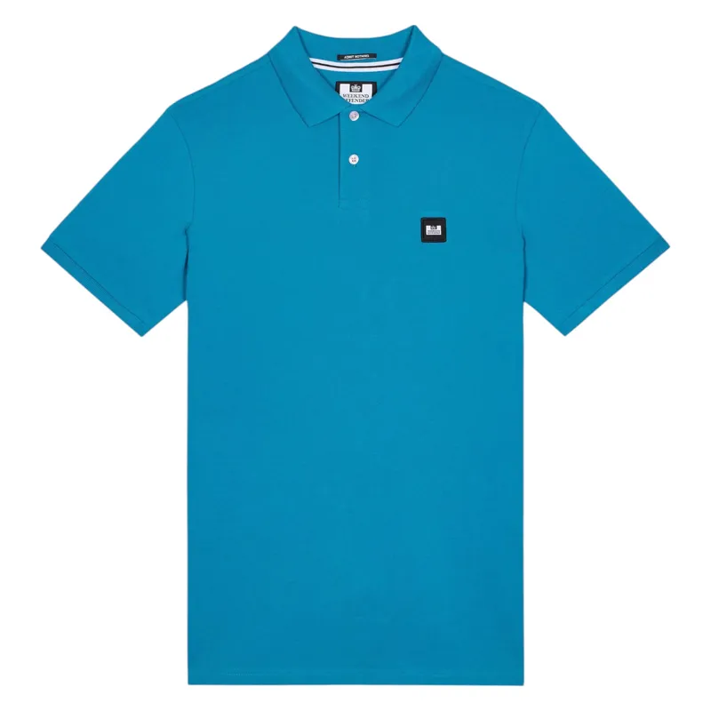 weekend offender mens polo shirts caneiros short sleeve kingfisher blue1
