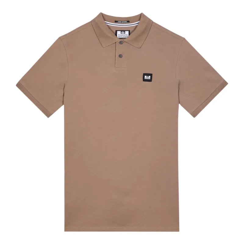 weekend offender mens polo shirts caneiros short sleeve mocha brown1