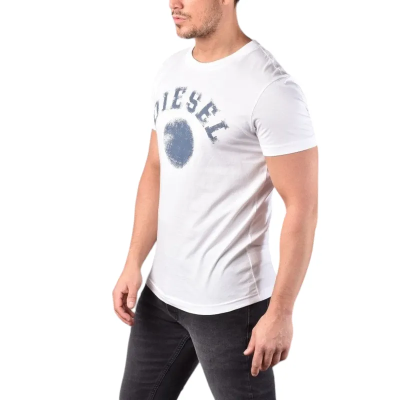 diesel t-diegor mens t shirts chalk logo cotton white tee1