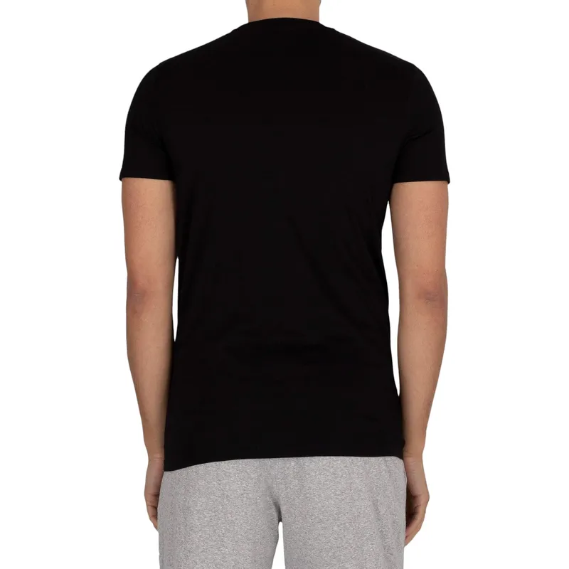 diesel umtee mens t shirts 2 pack basic undershirt black1