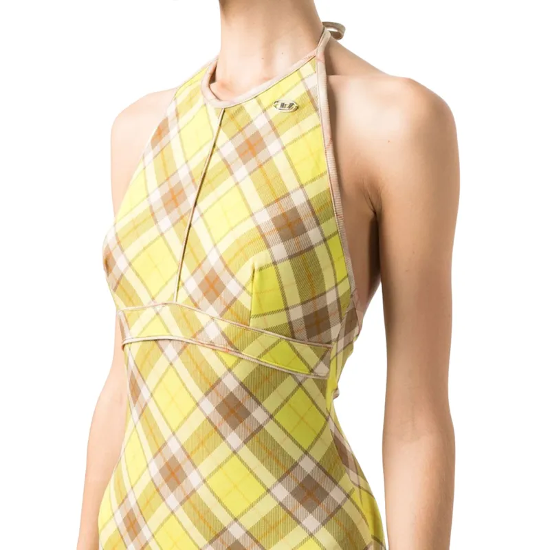 diesel d-maxim-c2 womens plaid dress summer long maxi1