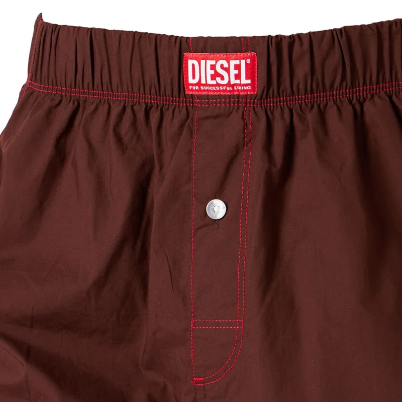 diesel uubx-stark mens boxer shorts brown woven cotton underwear1